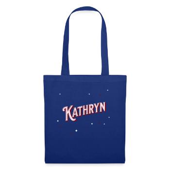 Prénom Kathryn personnalisé - Sac en tissu - bleu royal - Devant
