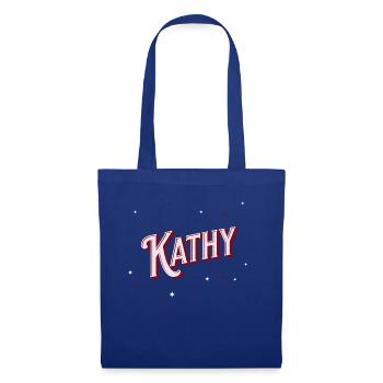 Prénom Kathy personnalisé - Sac en tissu - bleu royal - Devant