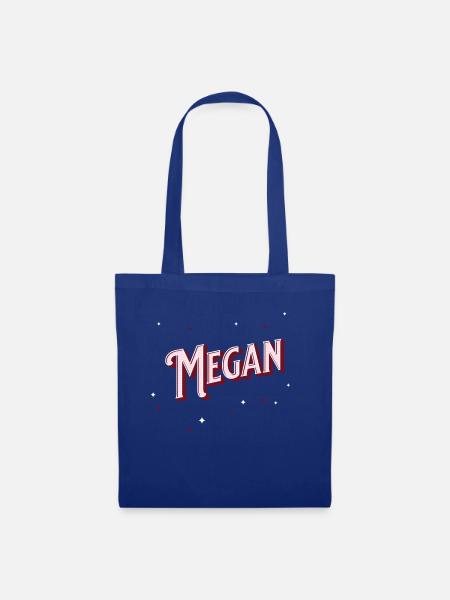 Megan Namen personalisiert - Stoffbeutel - Royalblau
