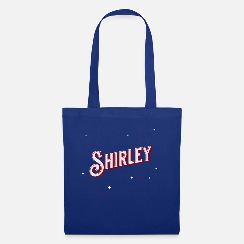 Shirley Namen personalisiert - Stoffbeutel - Royalblau