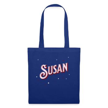 Susan Namen personalisiert - Stoffbeutel - Royalblau - Vorne