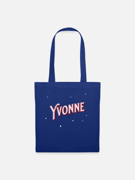 Yvonne Namen personalisiert - Stoffbeutel - Royalblau