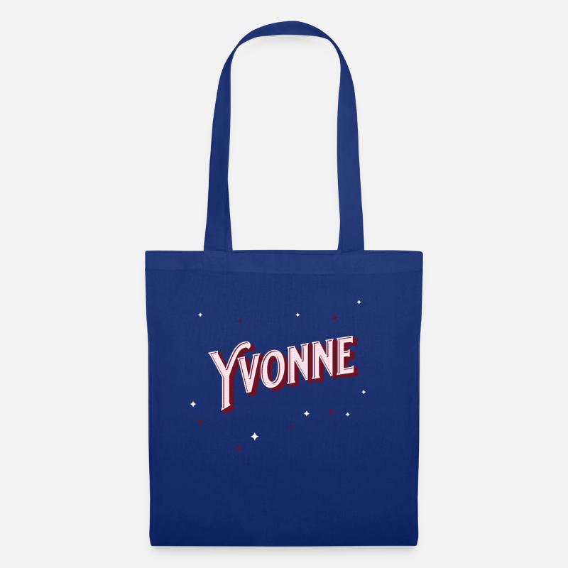 Yvonne Namen personalisiert - Stoffbeutel - Royalblau