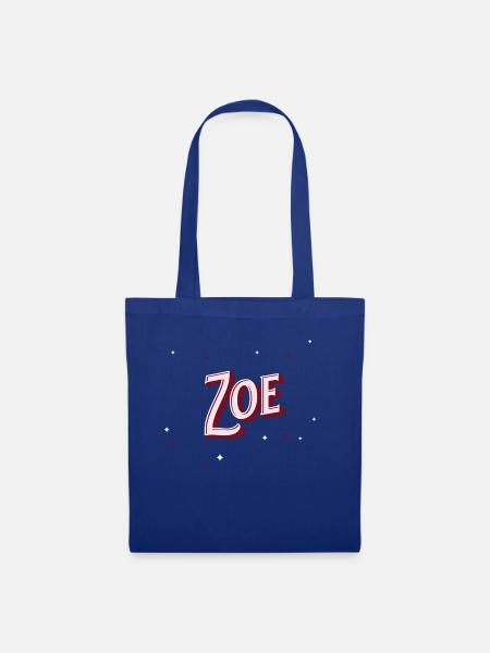 Zoe Namen personalisiert - Tygväska - kungsblå