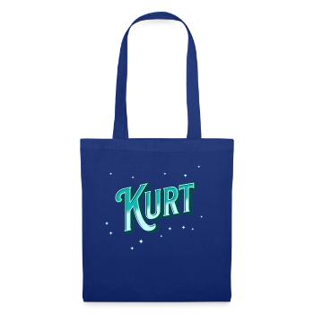 Kurt Namen personalisiert - Stoffbeutel - Royalblau - Vorne