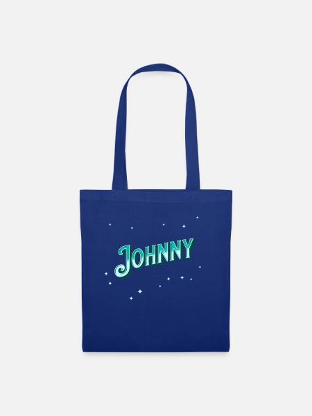 Johnny Namen personalisiert - Stoffbeutel - Royalblau