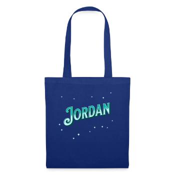 Jordanie nom personnalisé - Sac en tissu - bleu royal - Devant