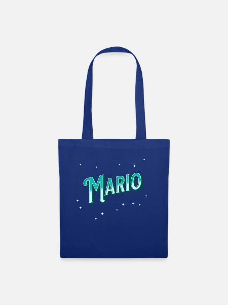 Mario Namen personalisiert - Stoffbeutel - Royalblau