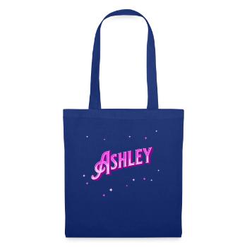 Nom Ashley Personnalisé - Sac en tissu - bleu royal - Devant