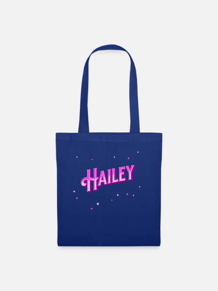 Hailey Namen personalisiert - Stoffbeutel - Royalblau