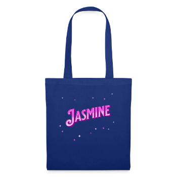 Jasmine Namen personalisiert - Stoffbeutel - Royalblau - Vorne