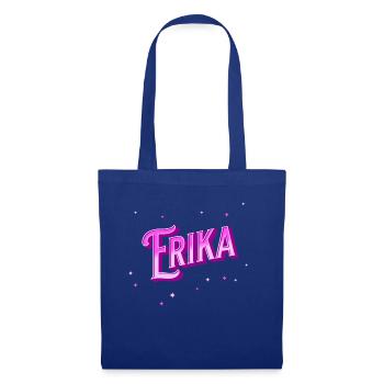 Nom Erika personnalisé - Sac en tissu - bleu royal - Devant