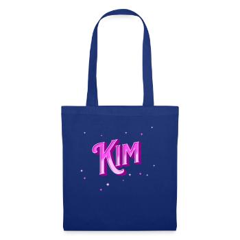 Kim Nom personnalisé - Sac en tissu - bleu royal - Devant
