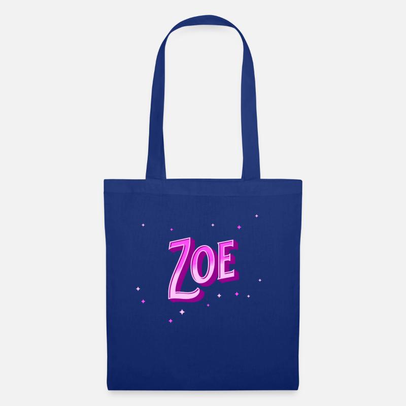 Zoe Namen personalisiert - Stoffbeutel - Royalblau