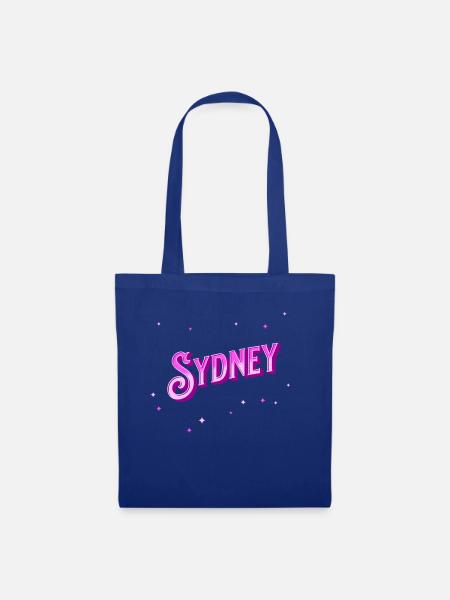 Sydney Namen personalisiert - Stoffbeutel - Royalblau