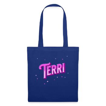 Nom Terri personnalisé - Sac en tissu - bleu royal - Devant