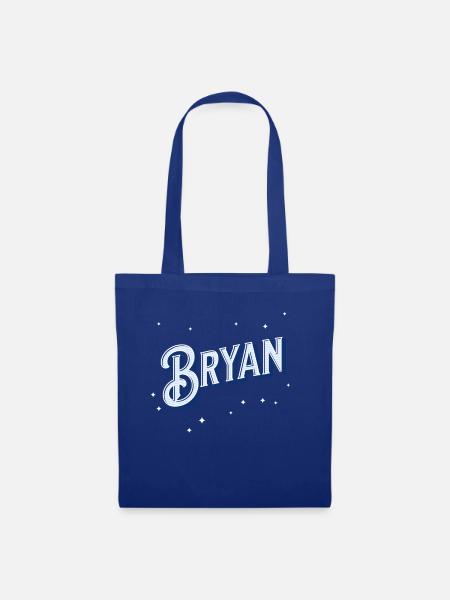 Bryan Namen personalisiert - Stoffbeutel - Royalblau