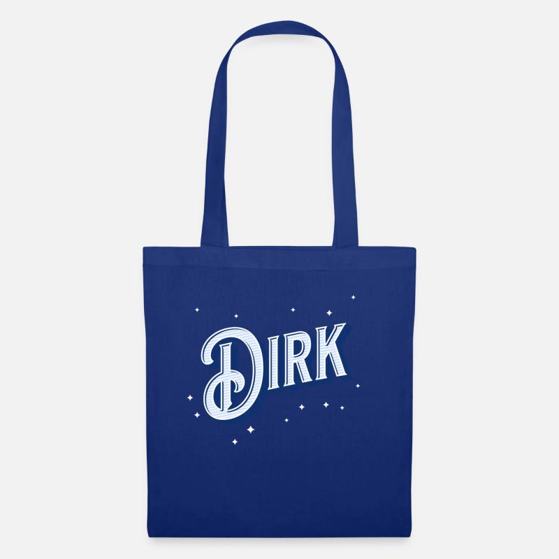 Dirk Namen personalisiert - Stoffbeutel - Royalblau