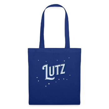 Nom Lutz personnalisé - Sac en tissu - bleu royal - Devant