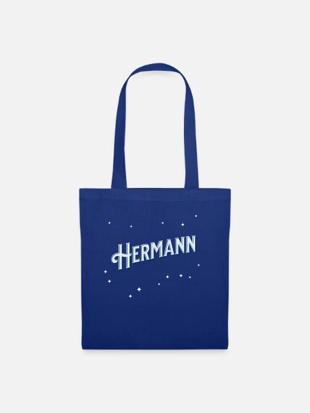 Hermann Namen personalisiert - Stoffbeutel - Royalblau