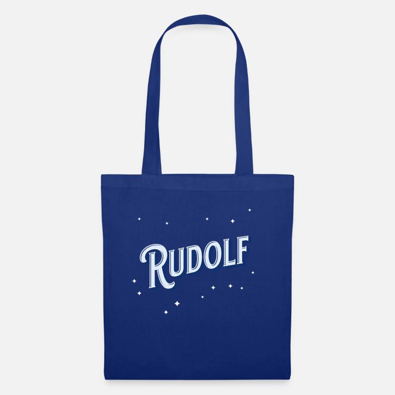 Rudolf Namen personalisiert - Stoffbeutel - Royalblau