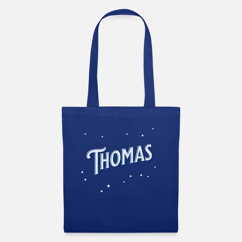 Thomas Namen personalisiert - Stoffbeutel - Royalblau