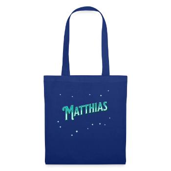 Matthias Namen personalisiert - Stoffbeutel - Royalblau - Vorne