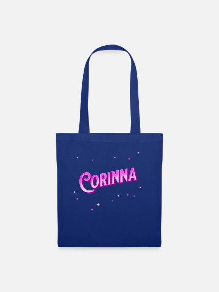 Corinna Namen personalisiert - Stoffbeutel - Royalblau