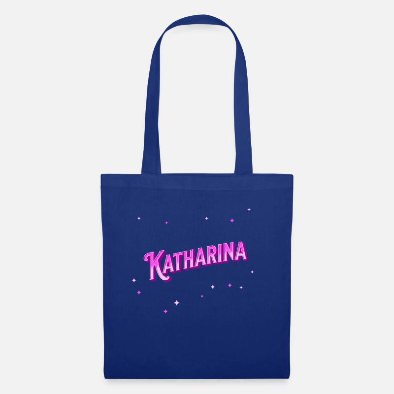 Katharina Namen personalisiert - Stoffbeutel - Royalblau