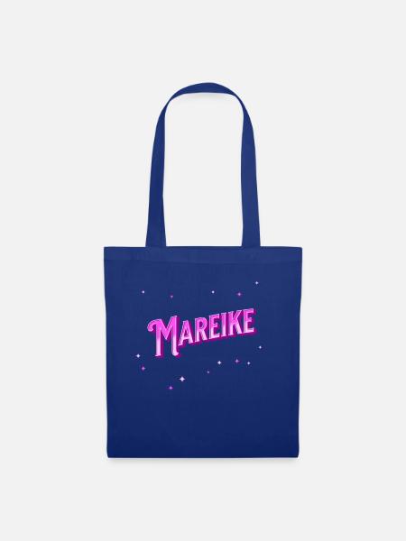 Mareike Namen personalisiert - Stoffbeutel - Royalblau