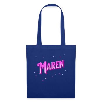 Nom Maren personnalisé - Sac en tissu - bleu royal - Devant