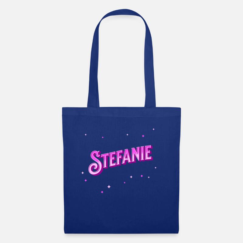 Stefanie Namen personalisiert - Stoffbeutel - Royalblau