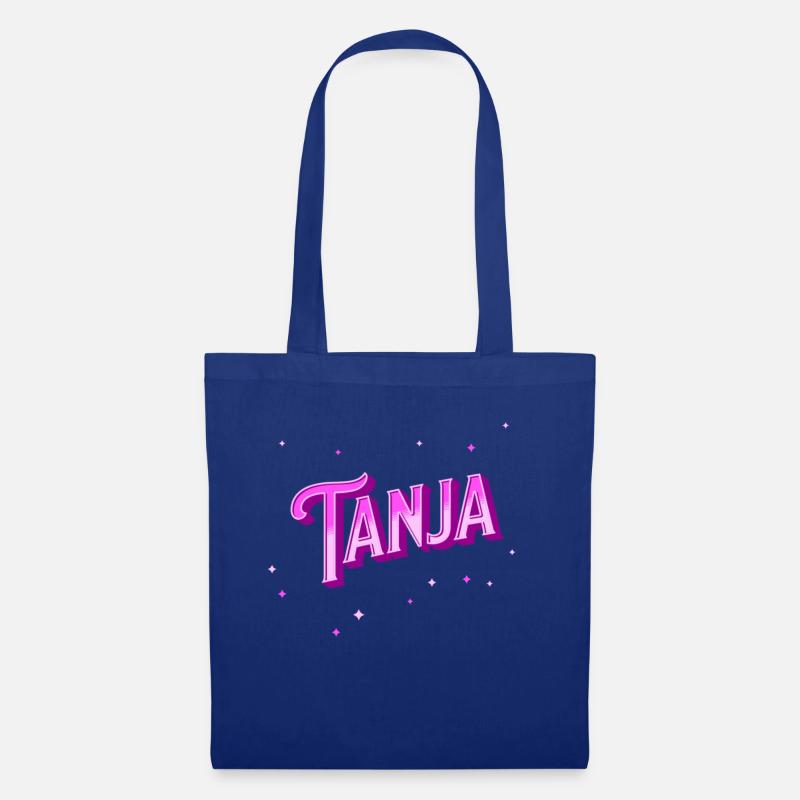 Tanja Namen personalisiert - Stoffbeutel - Royalblau