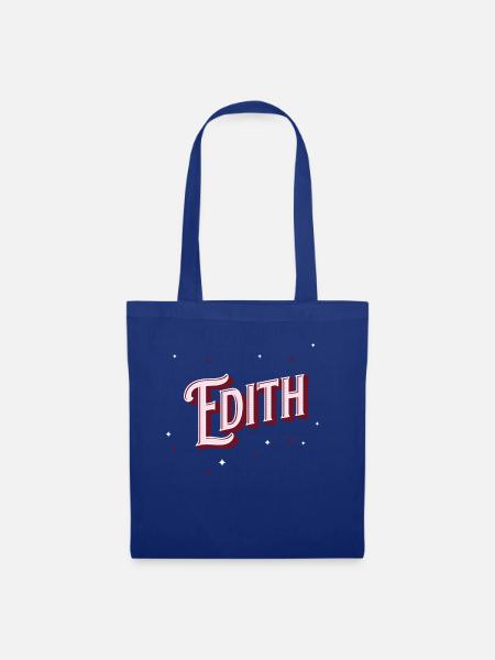 Edith Namen personalisiert - Stoffbeutel - Royalblau