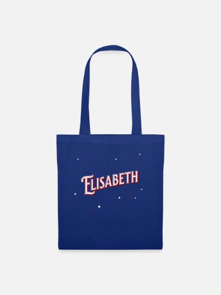 Elisabeth Namen personalisiert - Stoffbeutel - Royalblau