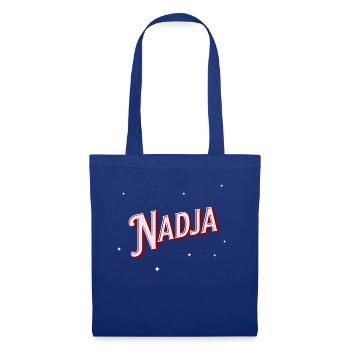 Nom Nadja personnalisé - Sac en tissu - bleu royal - Devant