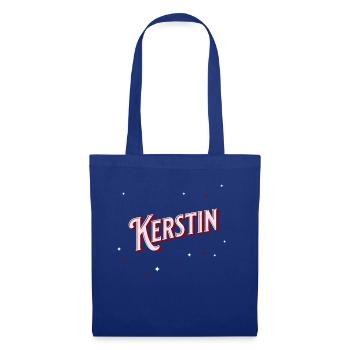 Kerstin Namen personalisiert - Stoffbeutel - Royalblau - Vorne