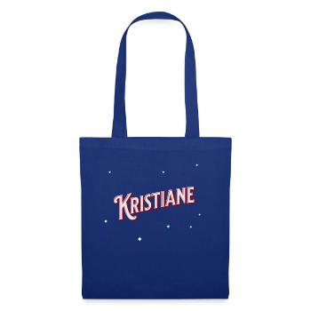 Kristiane Namen personalisiert - Stoffbeutel - Royalblau - Vorne