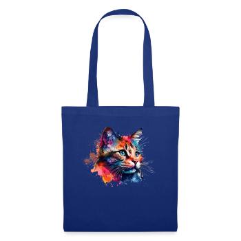 Mignon petit chat Pour les amoureux des chats Coloré - Sac en tissu - bleu royal - Devant