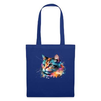 Mignon petit chat Pour les amoureux des chats Coloré - Sac en tissu - bleu royal - Devant