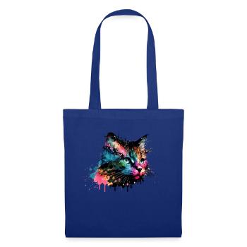 Mignon petit chat Pour les amoureux des chats Coloré - Sac en tissu - bleu royal - Devant