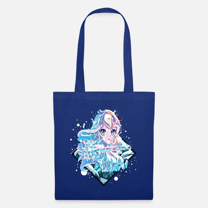 Anime Eisprinzessin - Stoffbeutel - Royalblau