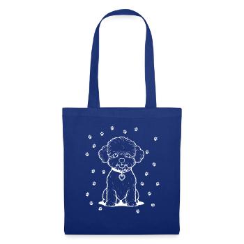 Bichon Frise with small paws - Tote Bag - royal blue - Front