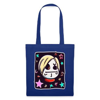 dessin animé d’enfant : anime de fille drôle - Sac en tissu - bleu royal - Devant