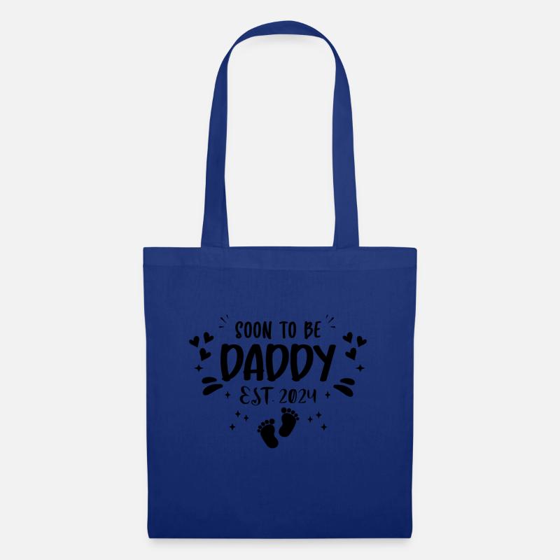 Papa und Vater 2024 Soon to be Daddy 2024 - Stoffbeutel - Royalblau