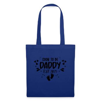 Papa und Vater 2025 Soon to be Daddy 2025 - Stoffbeutel - Royalblau - Vorne