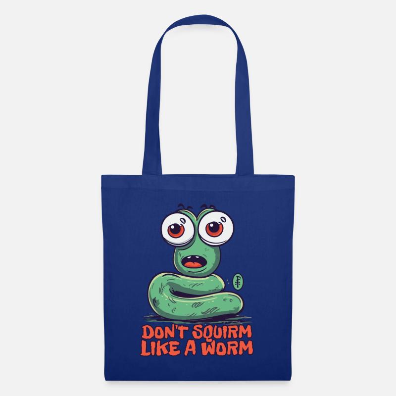 Ne t’agite pas comme un ver - Sac en tissu - bleu royal