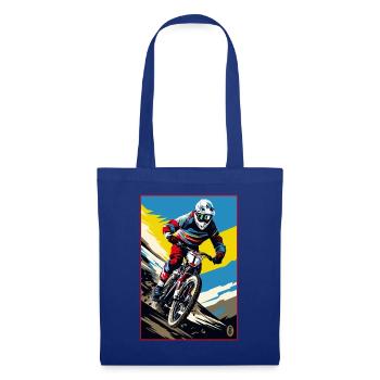 Pop Art Downhill Mountain Bike - Tote Bag - royal blue - Front