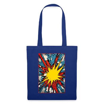 Une explosion de dessins animés Pop Art : Boum ! - Sac en tissu - bleu royal - Devant