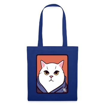 Big fat white cat - Tote Bag - royal blue - Front